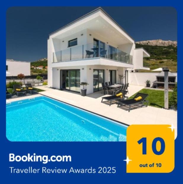 Villa Supernus With Heated Pool Baska  Bagian luar foto